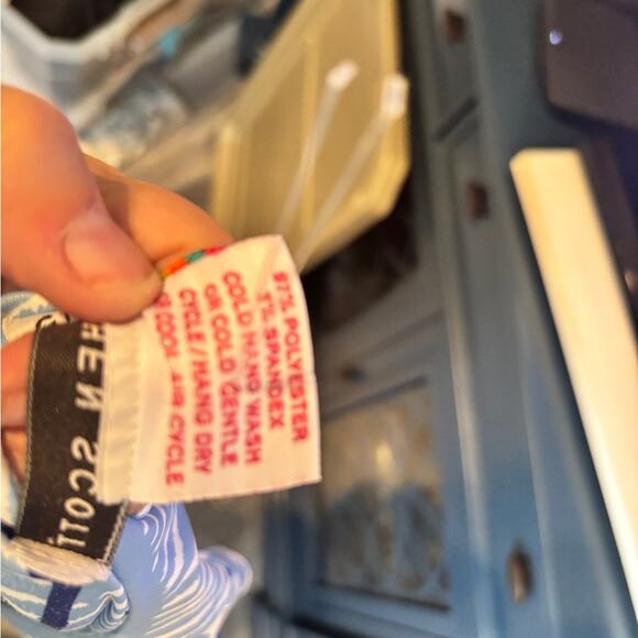 Gretchen Scott Designs Blue and White Patterned Dress - Picture 7 of 7